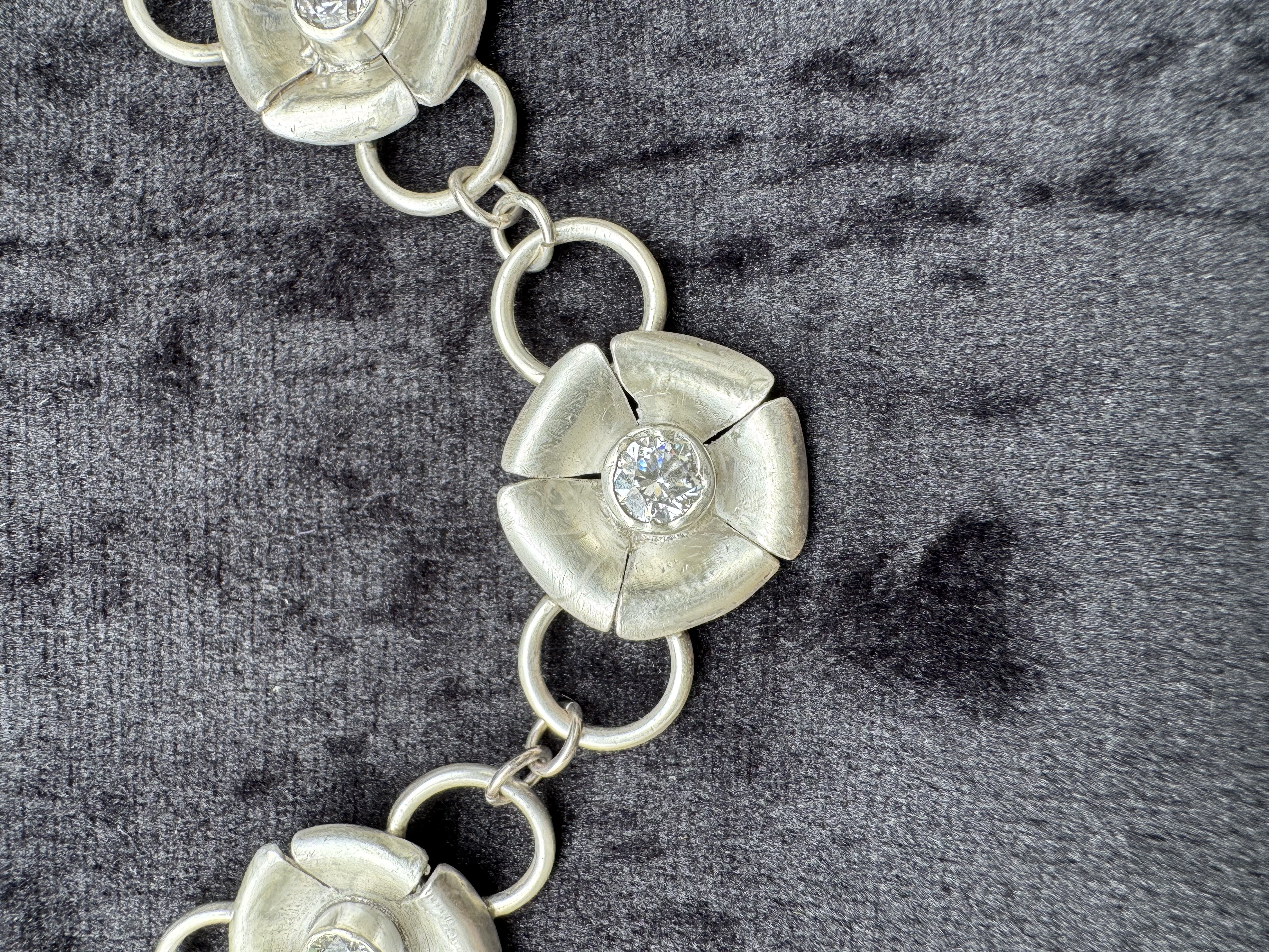 Hanging flowers necklace view 2