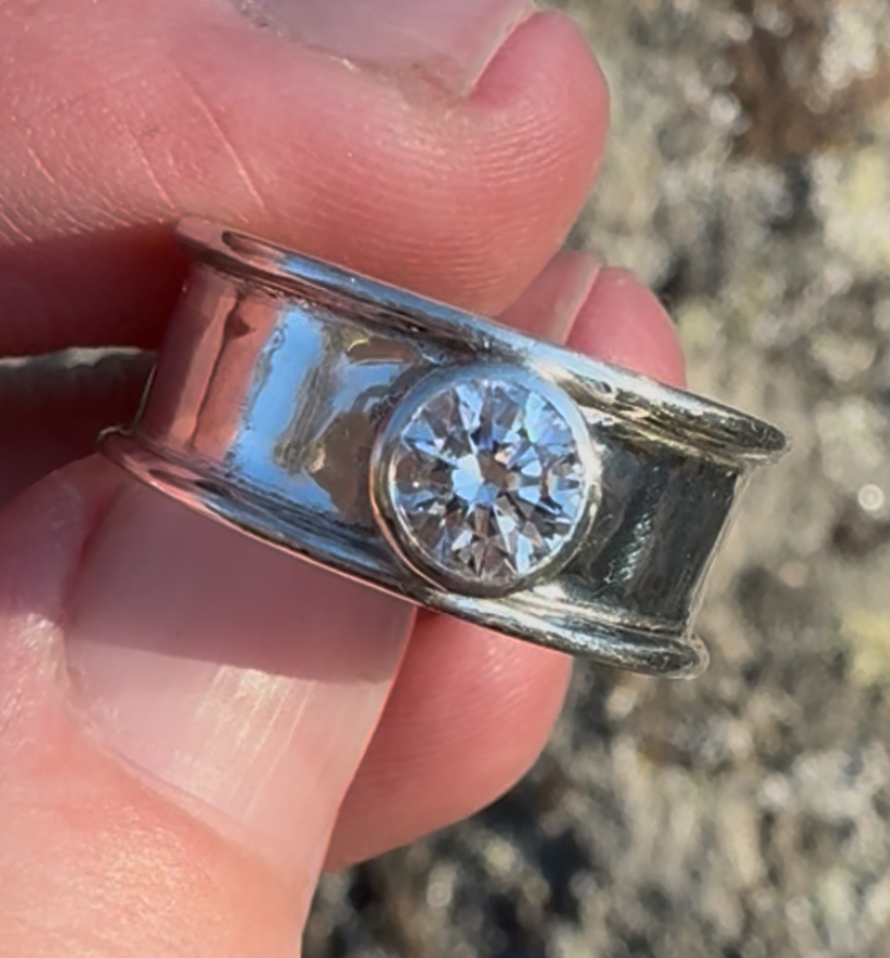 Cubic Zirconia ring view 2
