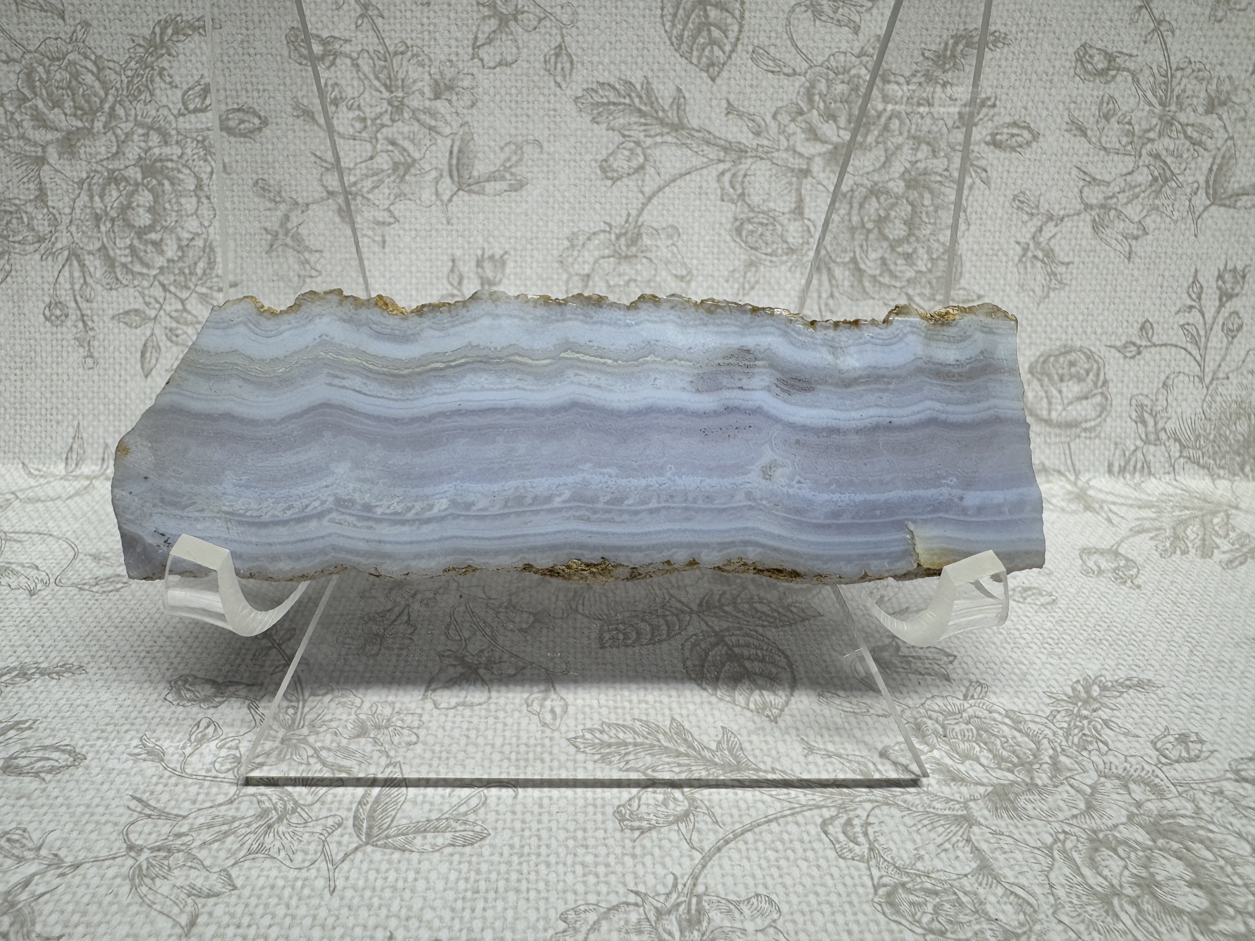 Blue Lace Agate Slab Raw Material