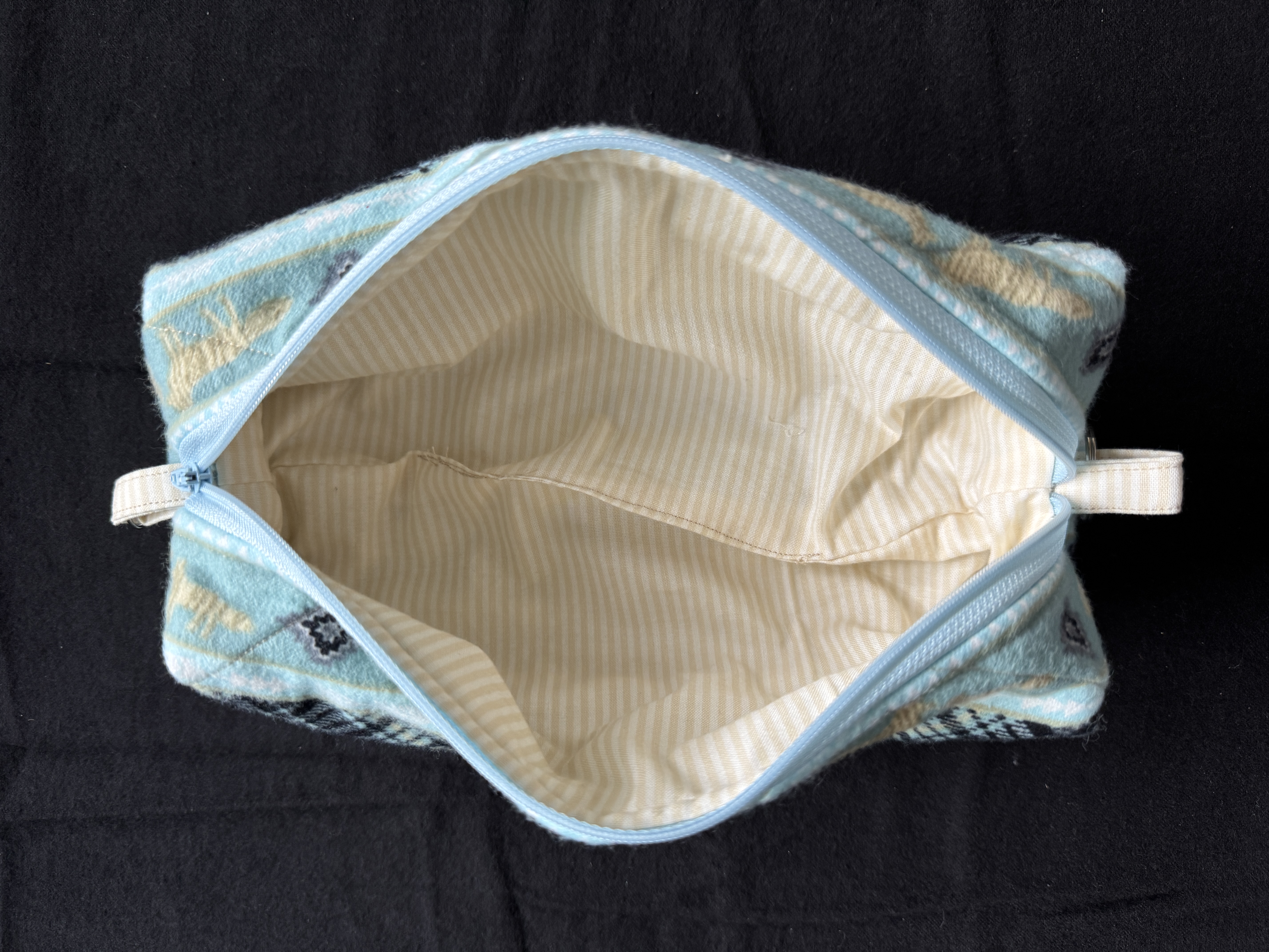 Woodland animal themed soft cosmetics organizer case