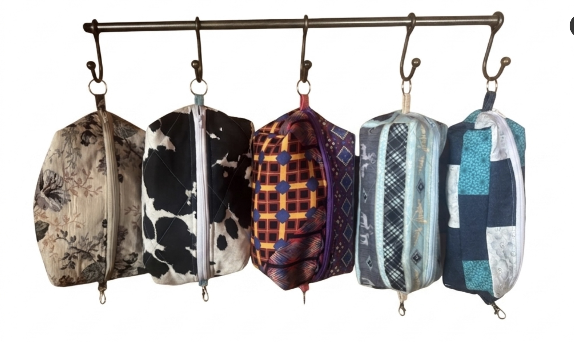 Handcrafted upcycled denim quilted purses and totes